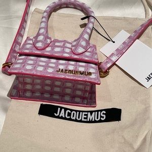 Jacquemus Pink-White  'Le Chiquito' Clutch Bag